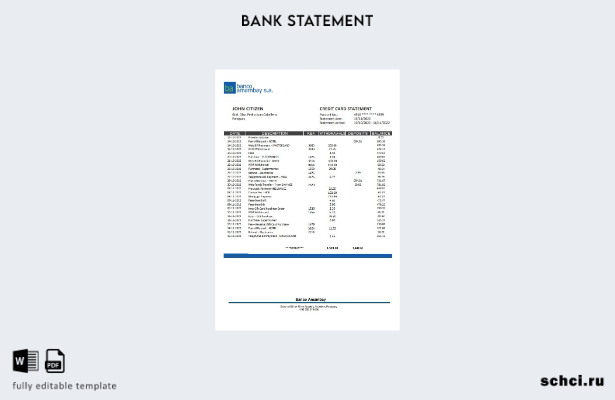 цифровая загрузка шаблона слова банковской выписки Парагвая Banco Amambay